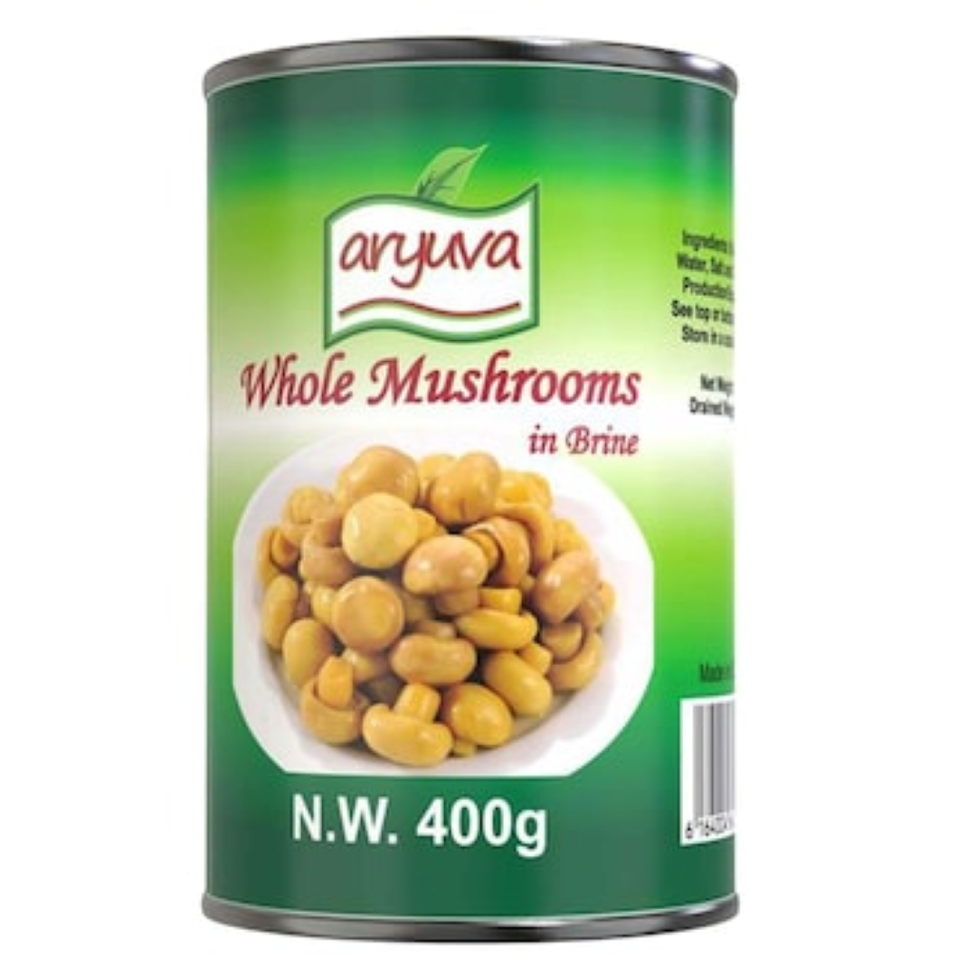 ARYUVA WHOLE MUSHROOMS IN BRINE 800G CAN